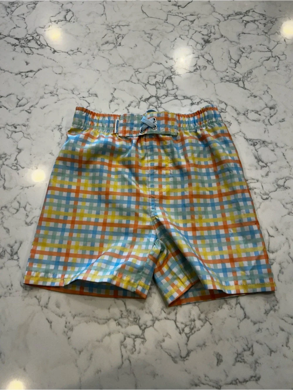 Rugged Butts Plaid‎ Printed Toddler Boys Swim Trunks Size 4T